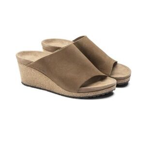 Birkenstock Papillio Womens Namica Suede Leather Wedge Sandals Tea EU 41/10-10.5